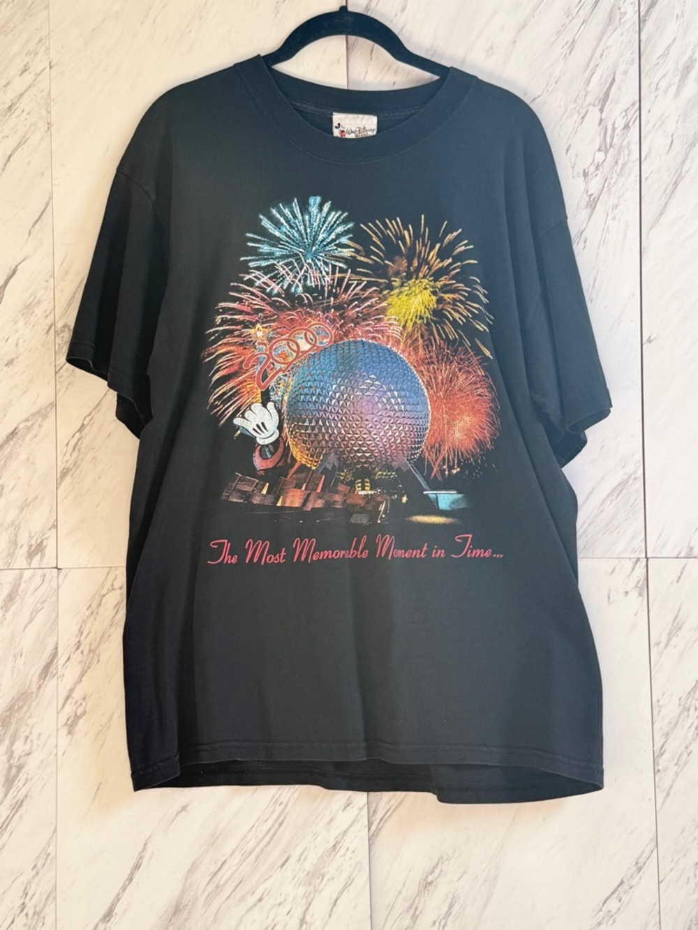 Vintage Disney World 2000s Epcot Fireworks Most Magical Moment Graphic Tee SZ L